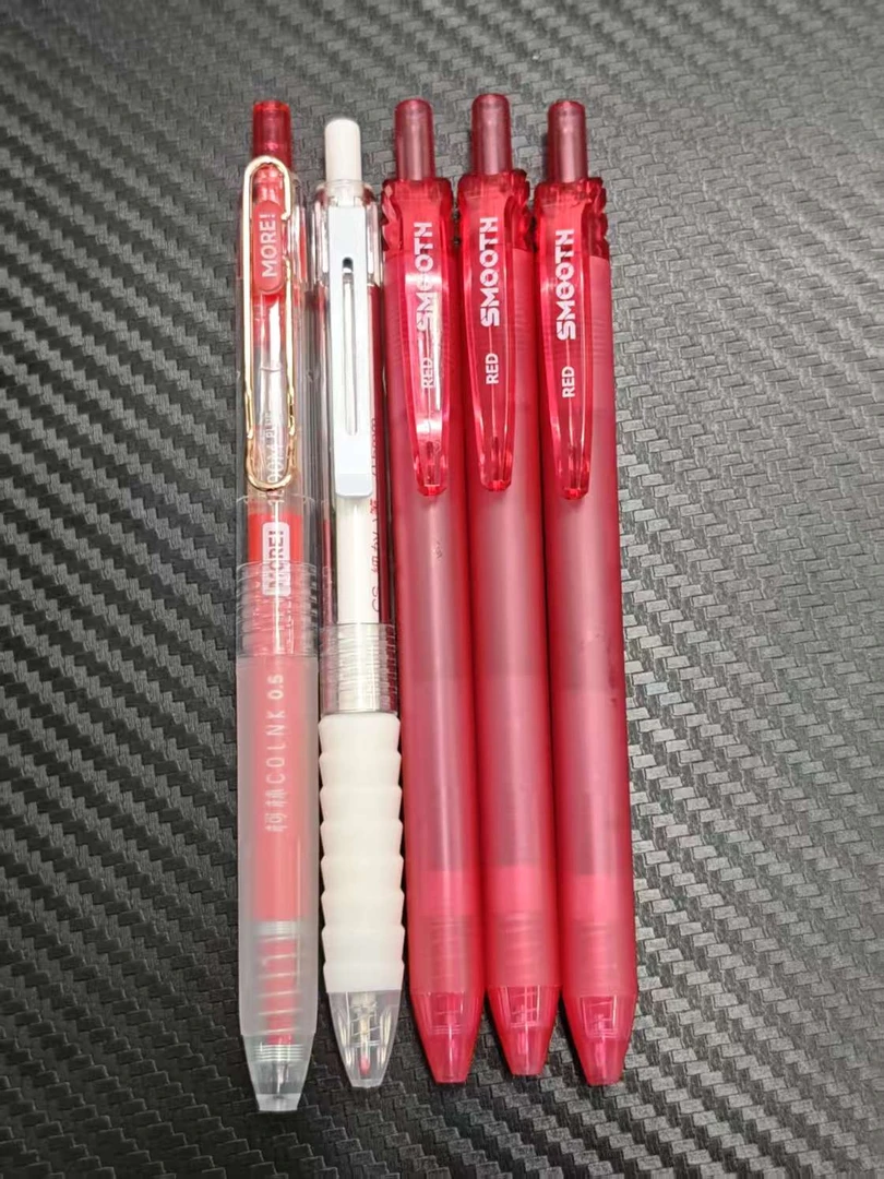 【发5支-红笔】【2支柯林（墨多多+舒写王）+3支至锦直液式】