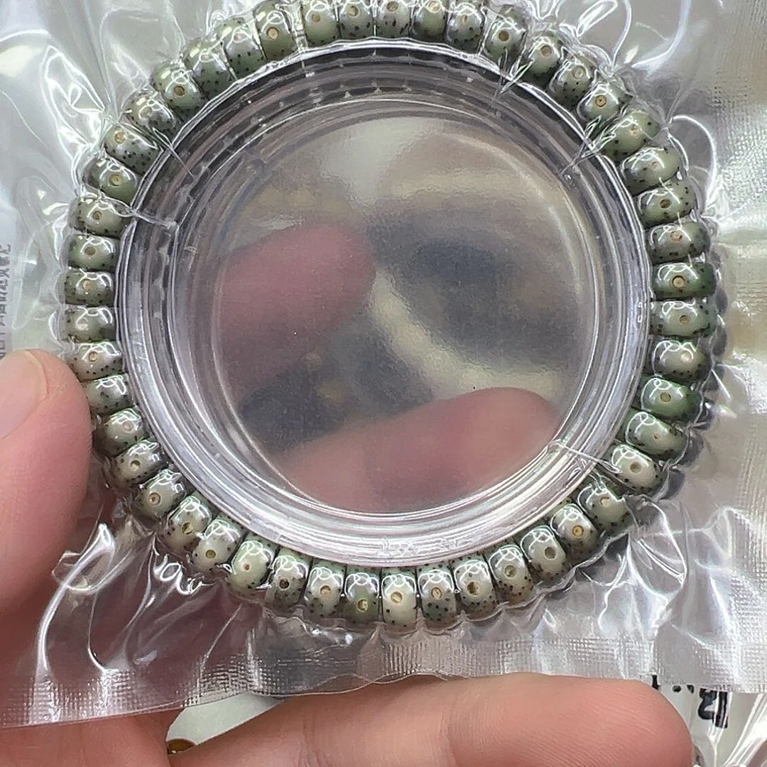 手串星月菩提5王者糯冰绿冰星月菩提单圈9×4片