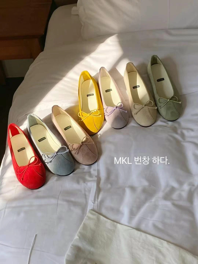 100-200TLE广州品牌韩版平底春夏真皮玛丽珍单鞋软底百搭撤柜福利