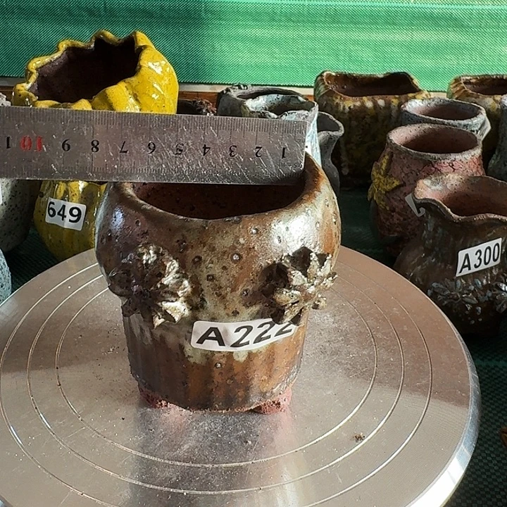 内口6高10粗陶手工