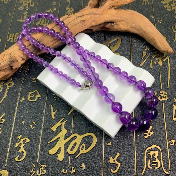 紫水晶塔链-多样性发一-250226021【尺寸大约：13mm小约：4mm】