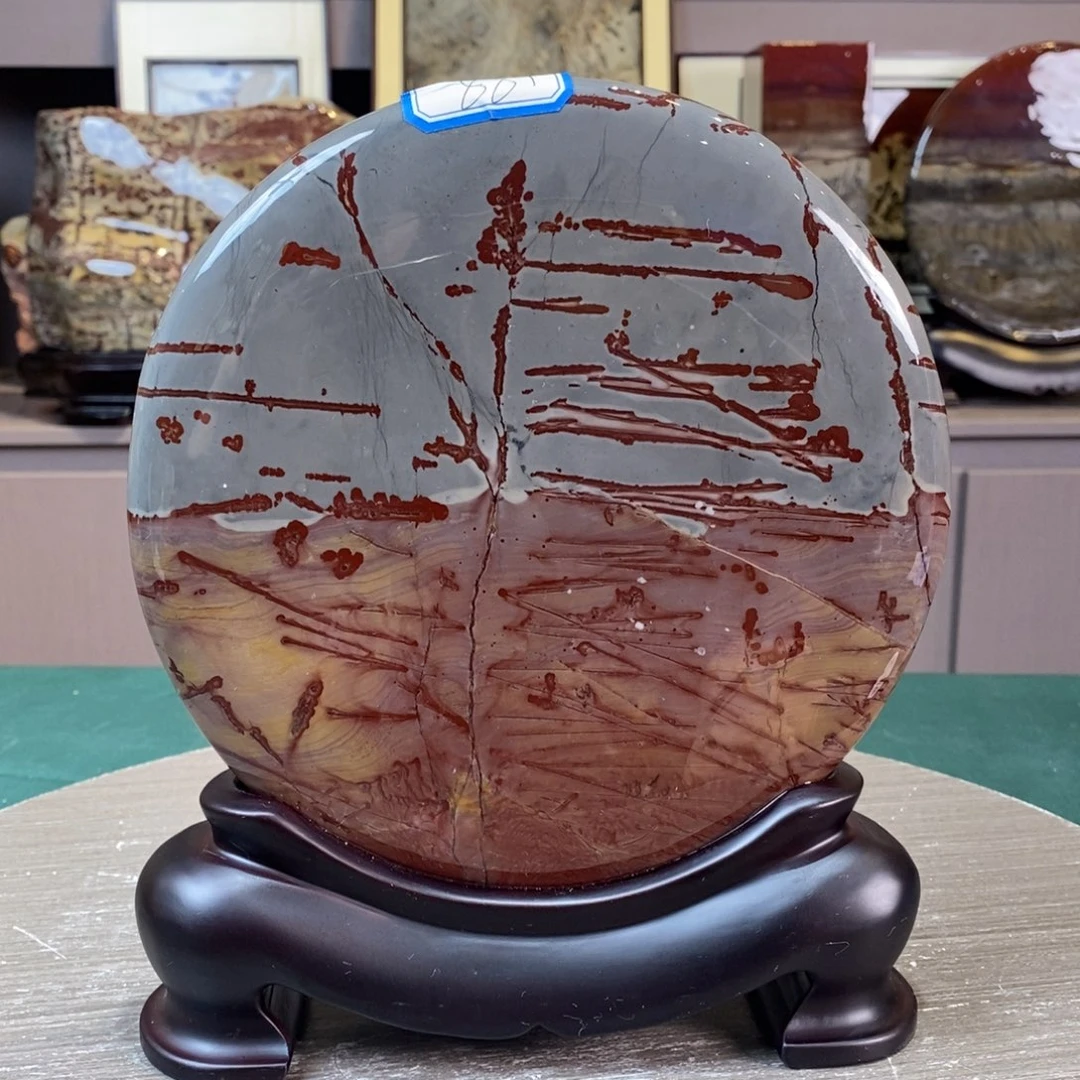 石材广西国画石草花石