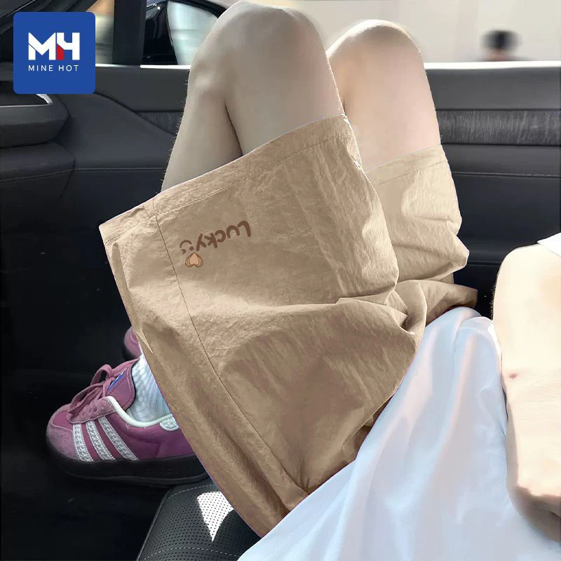 唐狮集团MH卡其色工装短裤女夏季薄外穿2025新款直筒运动五分裤P