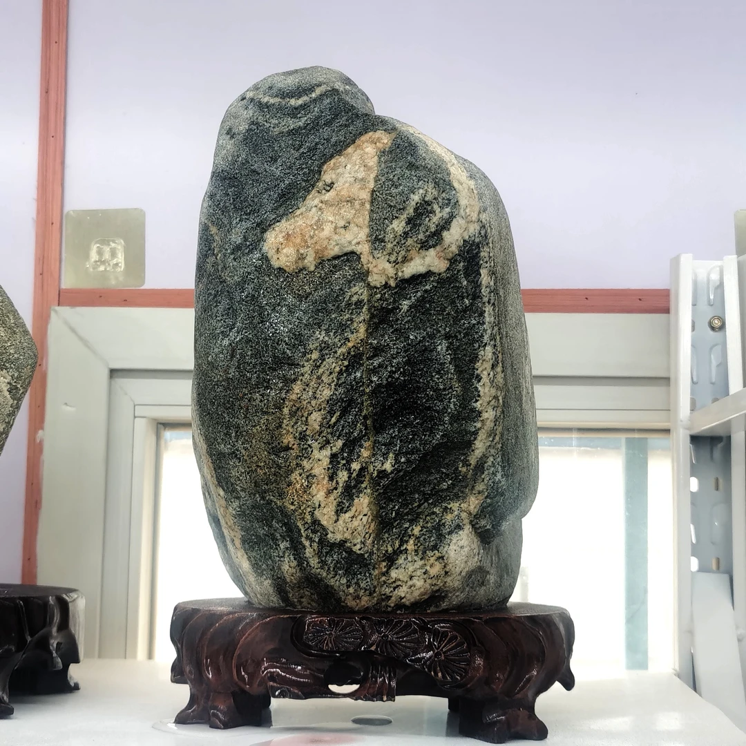 【山东泰安】平安石摆件办公室客厅玄关原石摆件雄（熊）霸天下