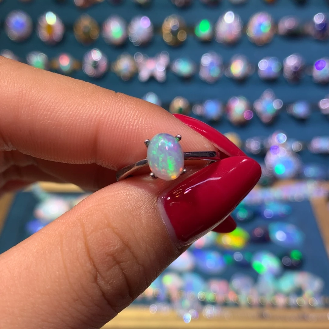 欧泊银S925镶嵌戒指款