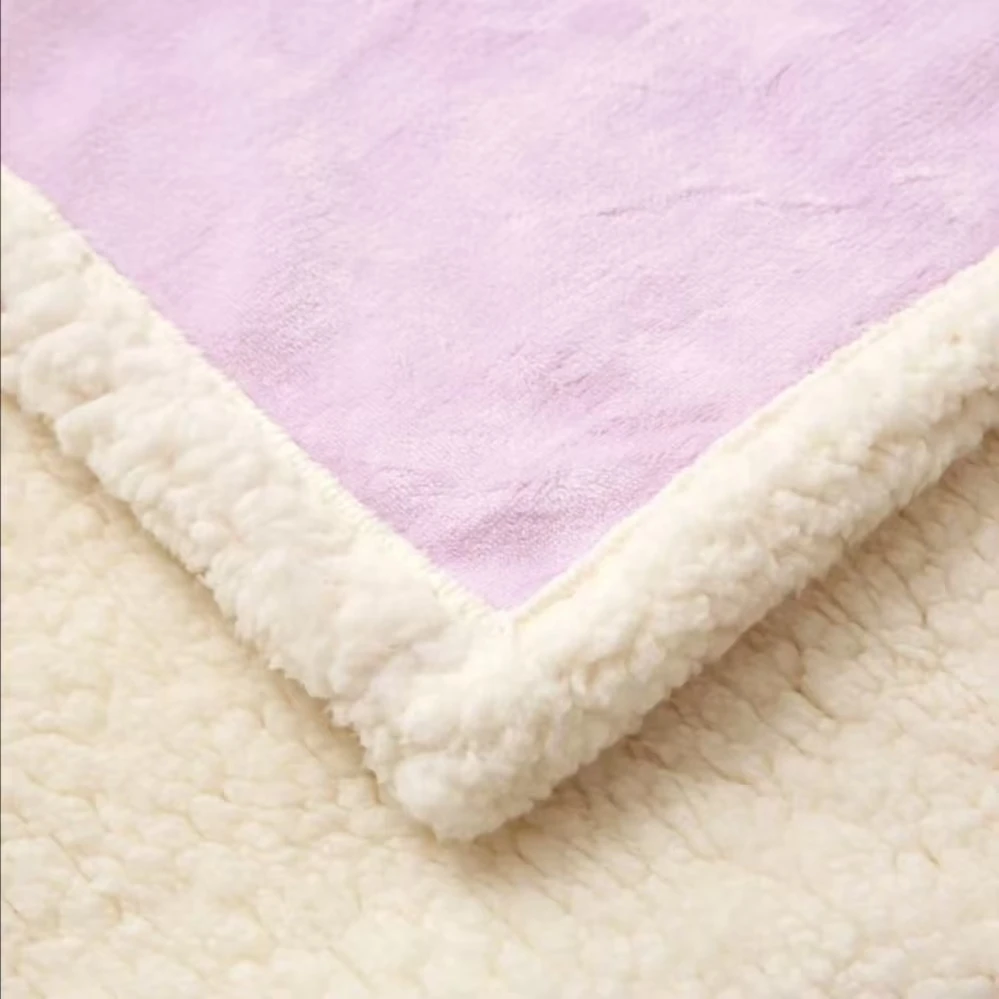 纯色款（1.5x2）~牛奶绒复合毯  加绒单人毛毯被 柔软亲肤 卧室家用