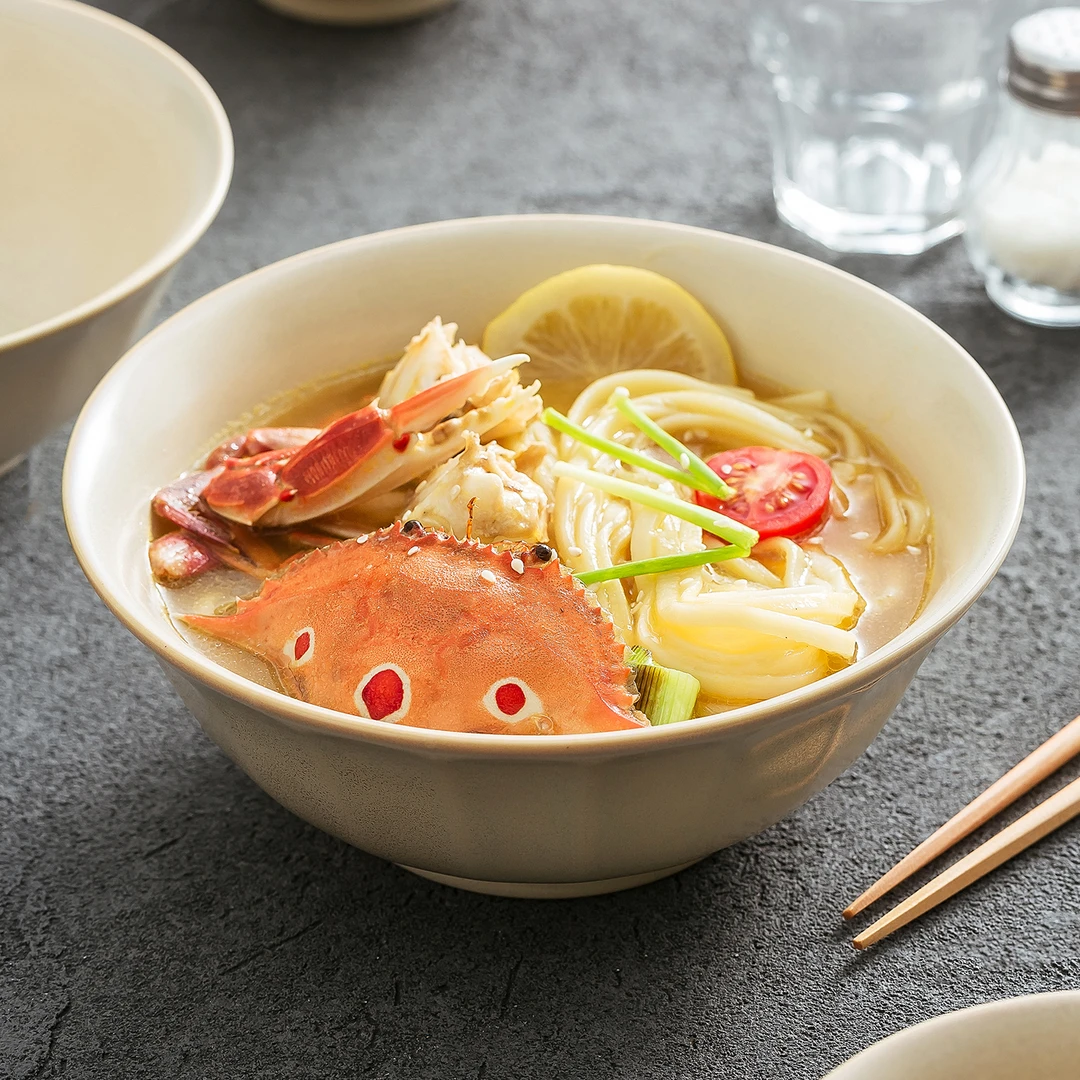 德化餐具2025新款高级感精致好看的家用的釉下彩陶瓷米饭碗汤面碗