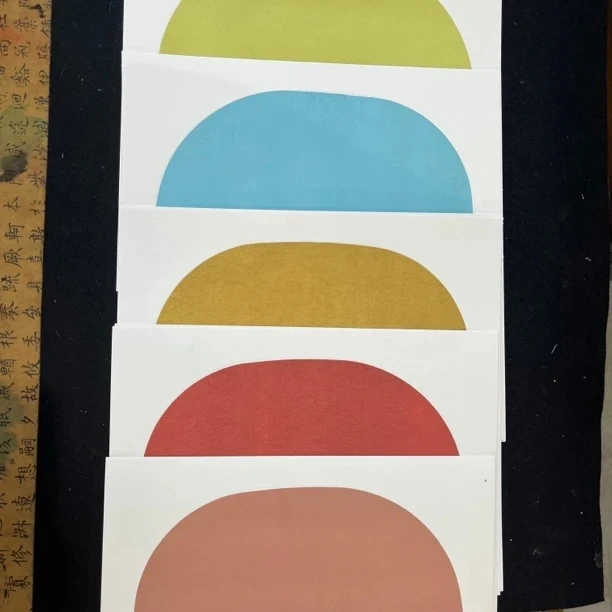 33×33五色绢布软卡10张一包