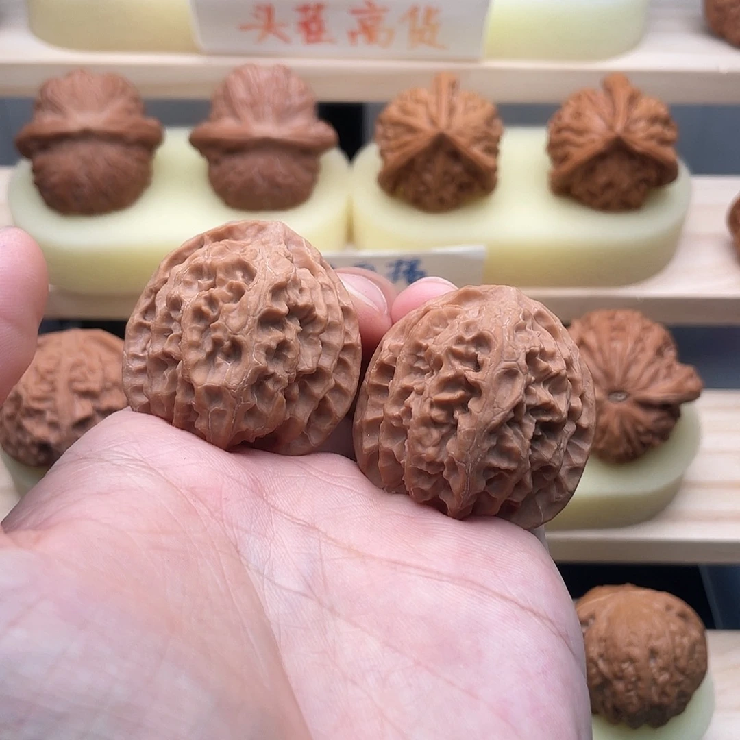 吊坠文玩核桃38全品苹果园高桩