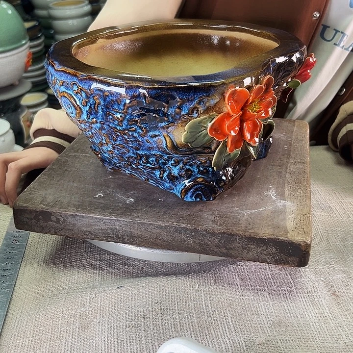 华***…泳坤堂石湾花盆陶瓷