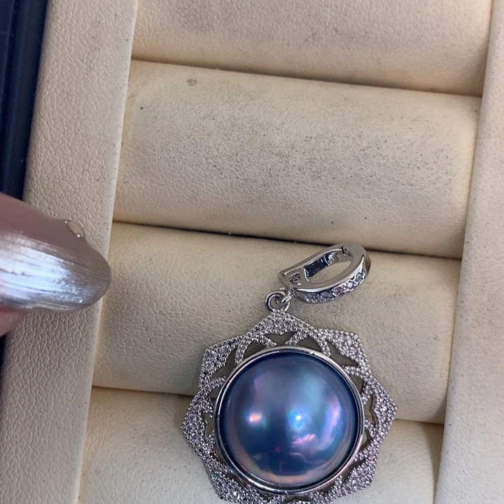 未镶嵌颈饰拼合珍珠（马贝珠）