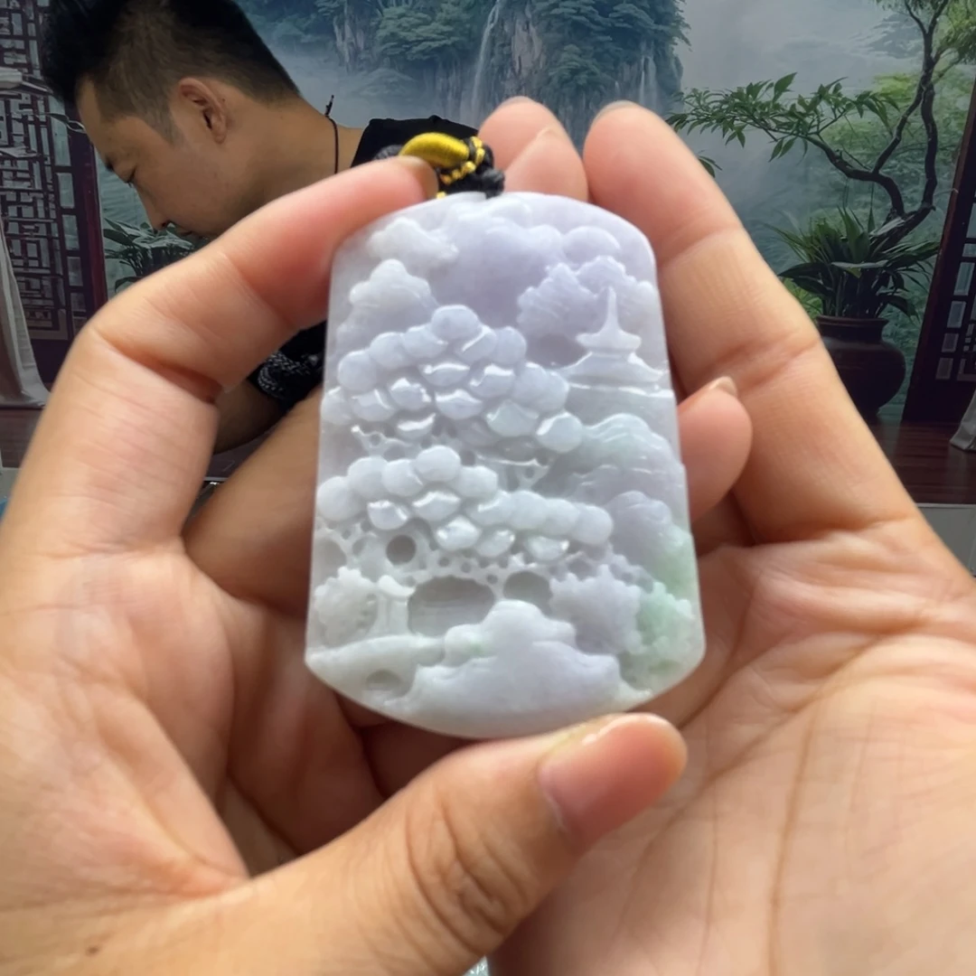 翡翠未镶嵌颈饰刚*天然
