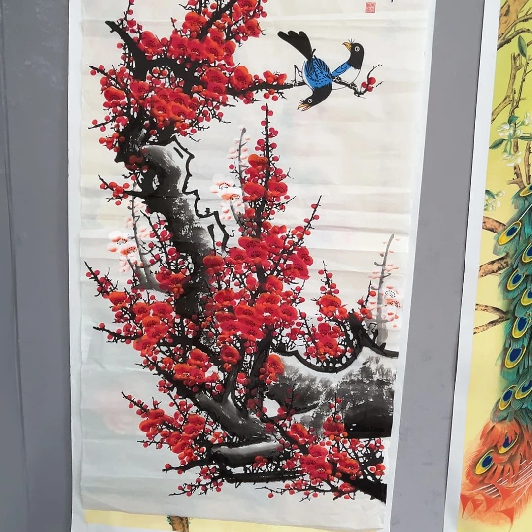 国画李老师喜上眉梢作品