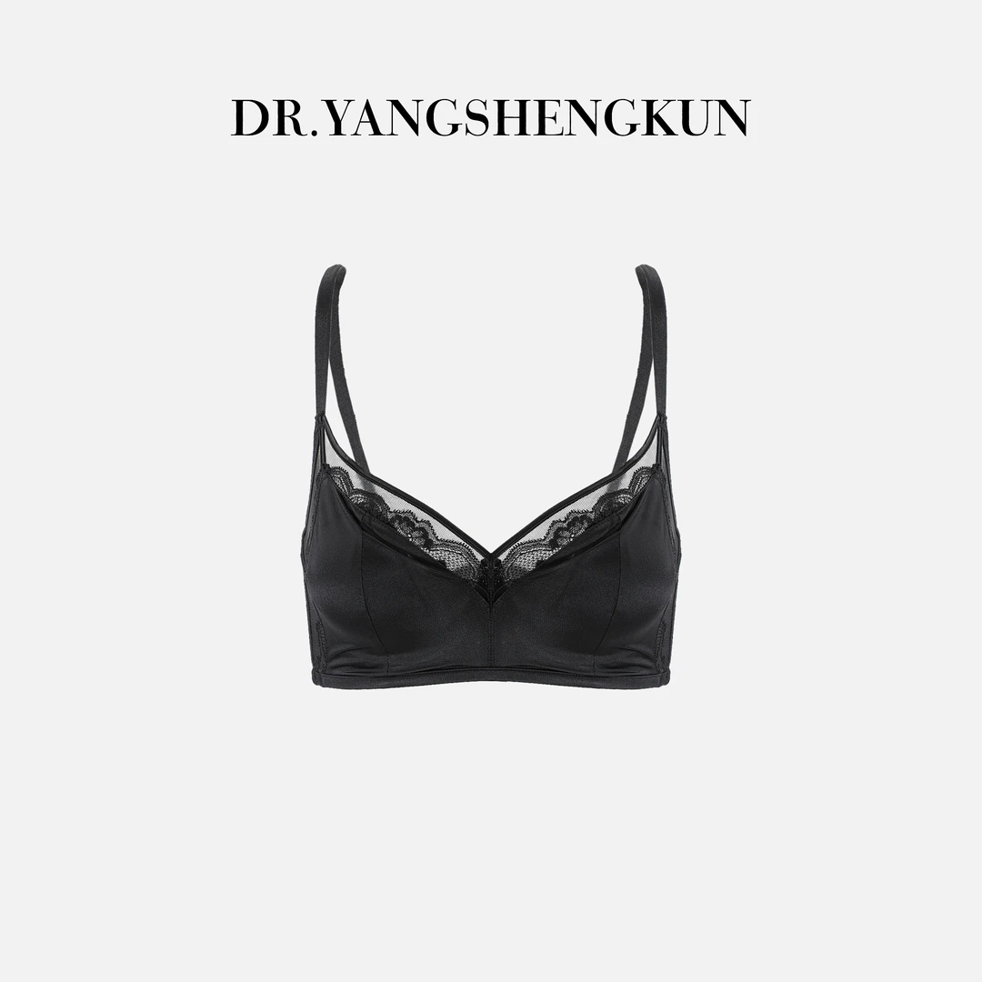 杨圣坤2025新品桑蚕丝记忆软钢圈蕾丝拼接薄款胸罩内衣SQ2592506