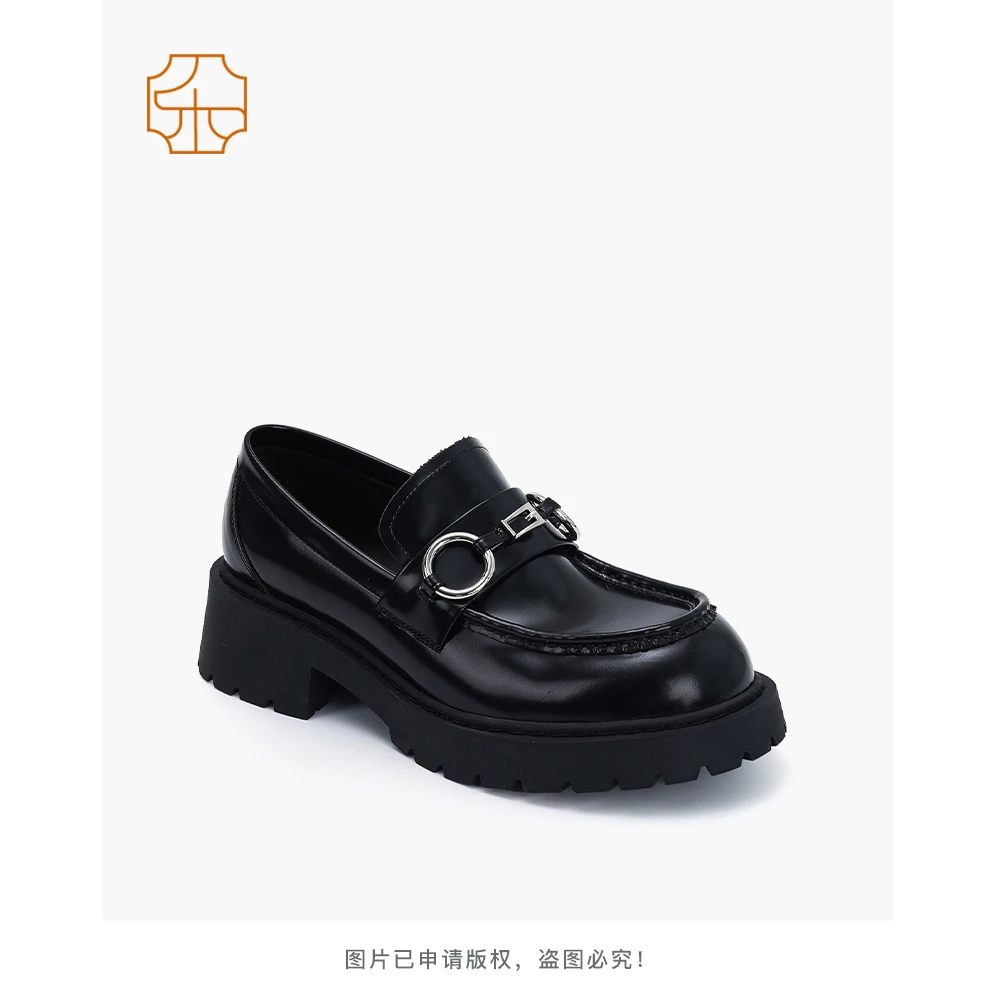 【LESIFAN】2025早春新款厚底乐福真皮单鞋1125-407