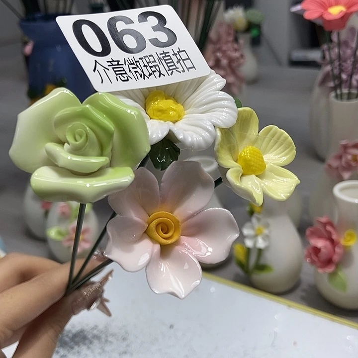 陶瓷纯手工捏花设计