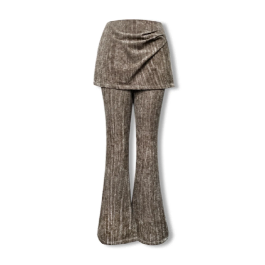 25SS压褶一片式裙长裤