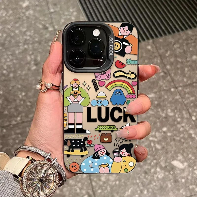 彩绘插画适用华为oppo荣耀vivo小米苹果16promax手机壳