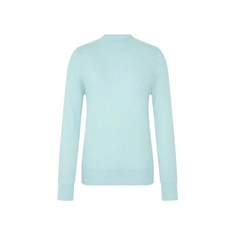 A美洋MEIYANG 胶囊针织打底衫 48支绵羊毛堆领高领圆领无缝打底衫