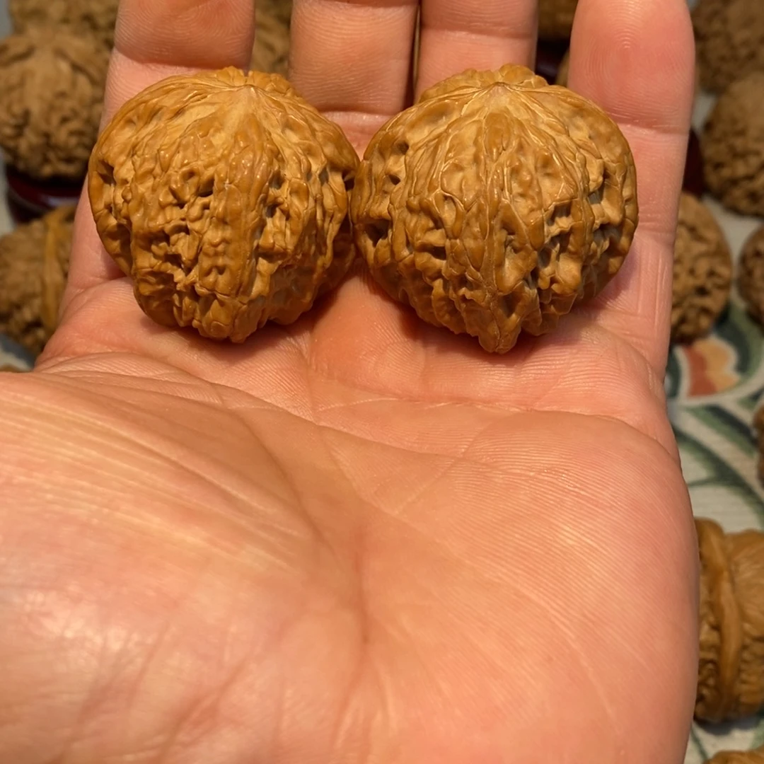 文玩核桃把件38磨盘