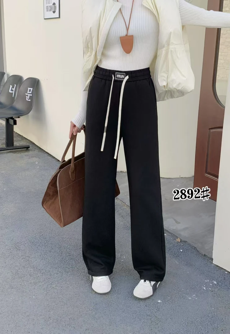 新款冬季加绒加厚直筒裤2892
