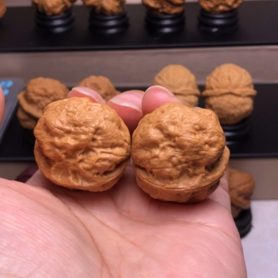 文玩核桃把件凌****面玉龙金蟾22