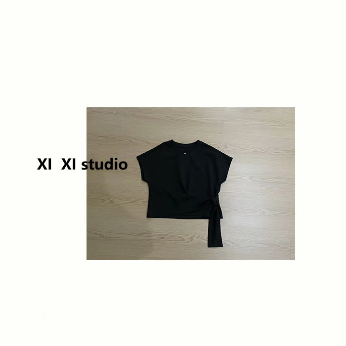 【汐汐女装】小个子定制显瘦百搭设计款T恤 7202