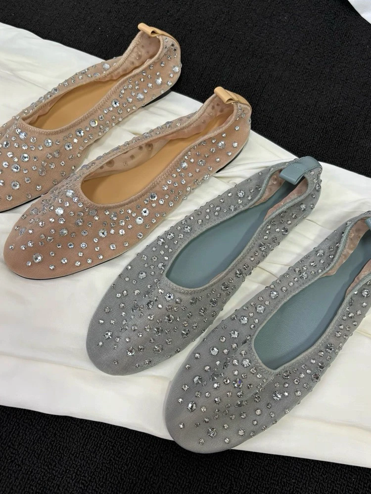 【断码捡漏】水钻冰磨砂芭蕾舞鞋迷人璀璨镶嵌澳钻满天星轻薄网纱