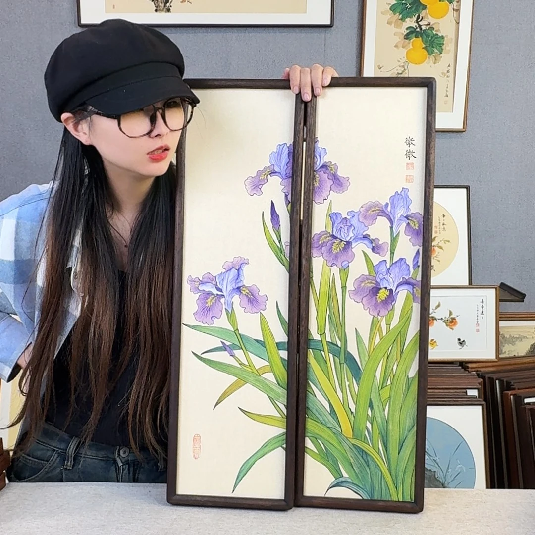 书法手绘带框尺寸：20*70