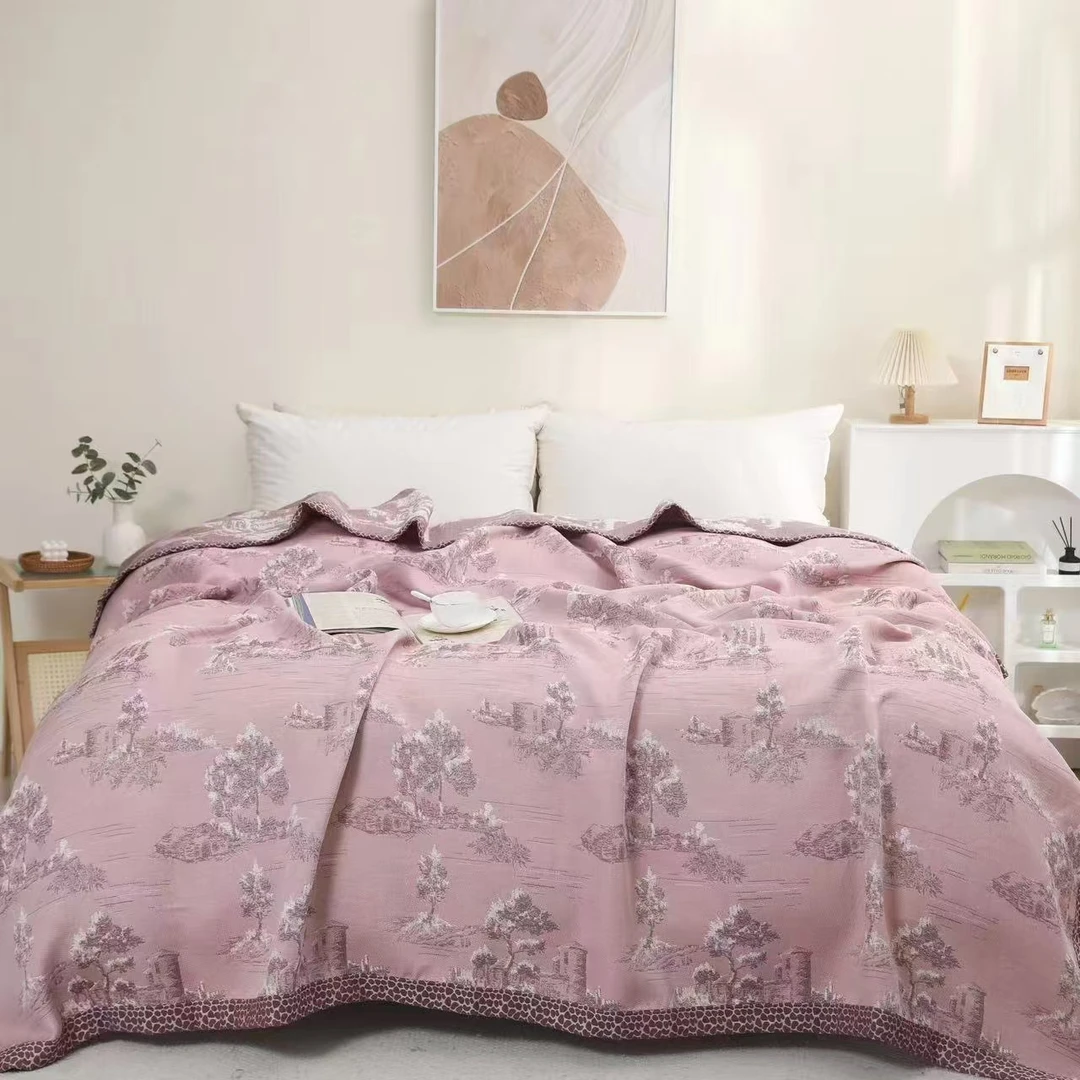 M【北欧风光】240*250cm 可铺可盖高奢驼绒蛋白毯