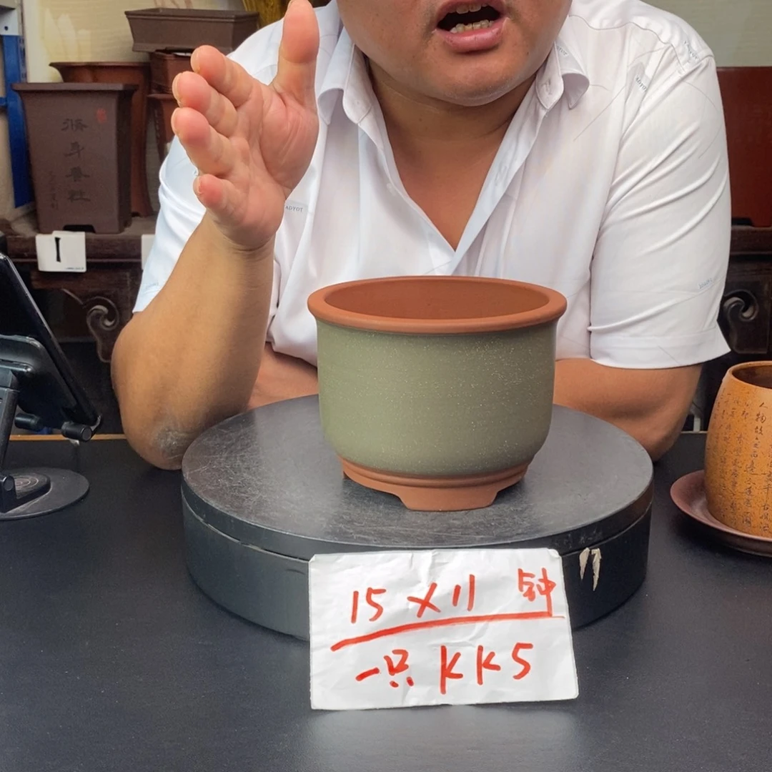 紫砂花盆货号一只KK5
