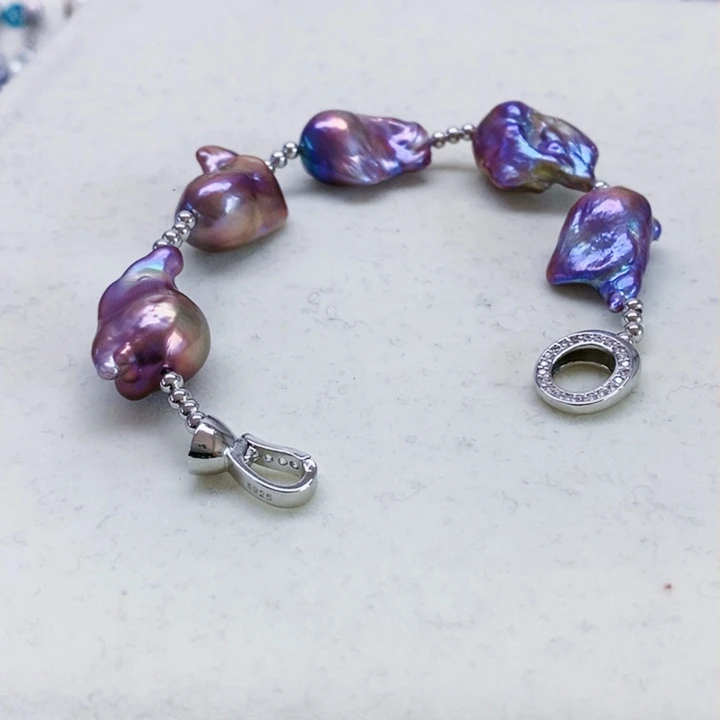 银S925镶嵌耳饰淡水珍珠