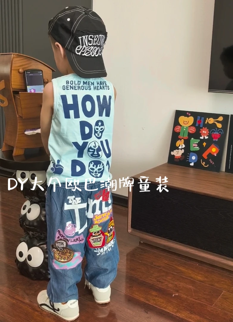 【清仓福利】潮牌两色超人背心儿童夏款无袖背心纯棉柔软