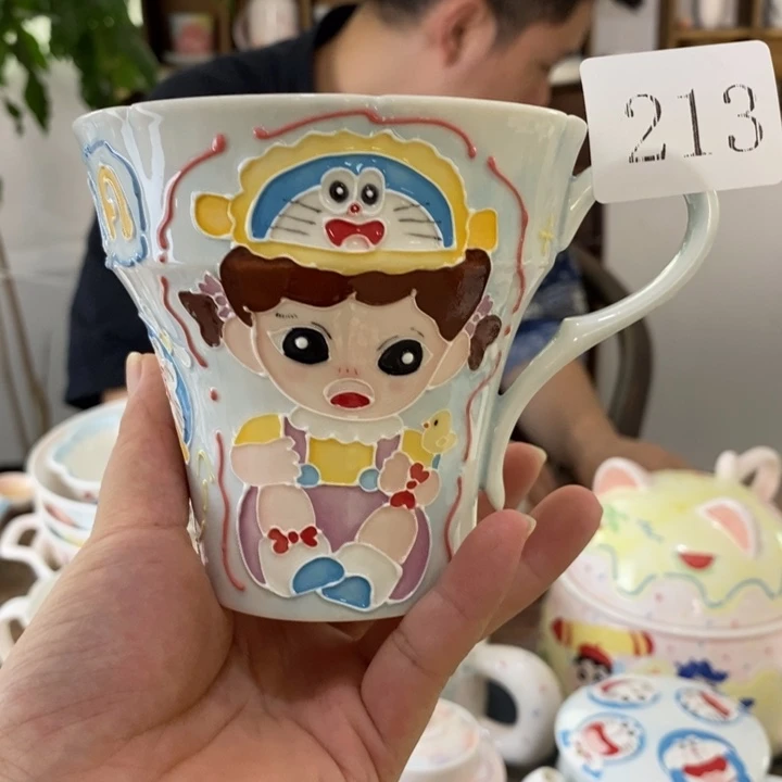 瓷片景德镇釉下彩手绘