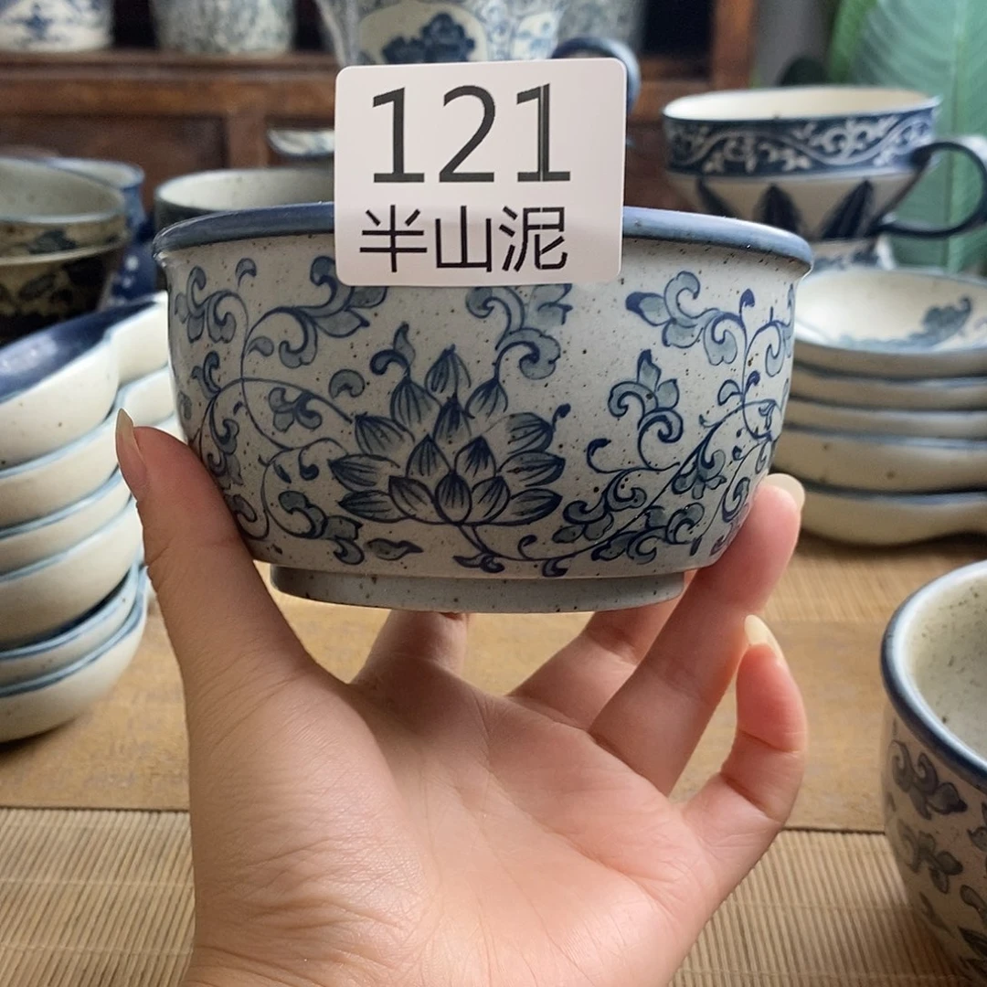 手工手绘青花高温陶瓷