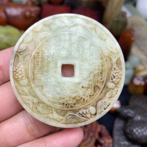 蛇纹石玉未镶嵌颈饰36