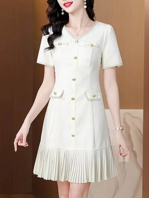 2510夏季新款时尚气质显瘦收腰连衣裙