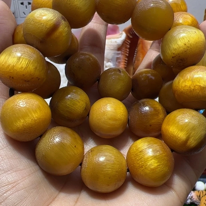 木质非金属2.0新品纯黄手串