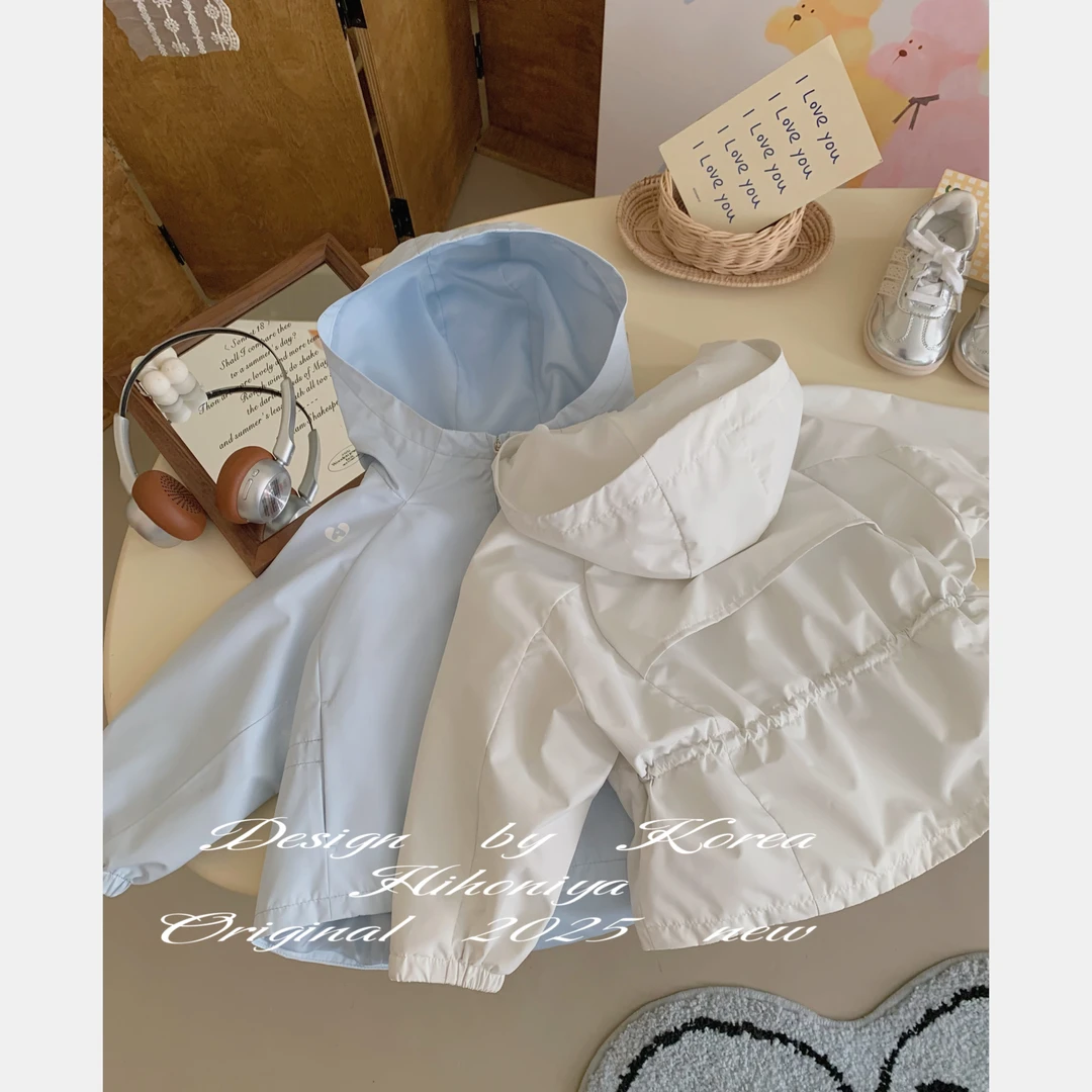 【热带雨林】六Hihoniya~2025年春季亲子款收腰纯色韩版冲锋衣外套