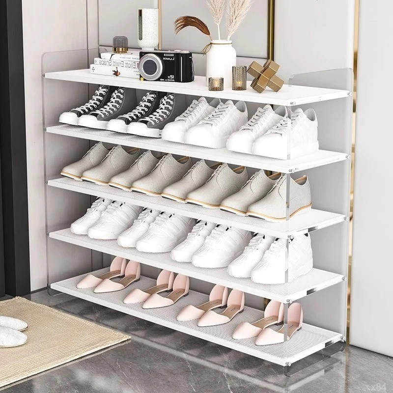 多层悬浮金属鞋架子入户收纳鞋架家用门口亚克力玄关鞋柜透明网红