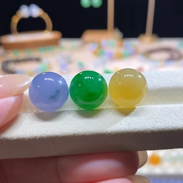 翡翠未镶嵌颈饰翡翠浓彩福禄寿