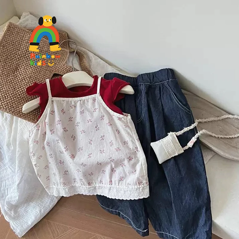 【Rainbow】2025夏款小仙女洋气休闲三件套-88089