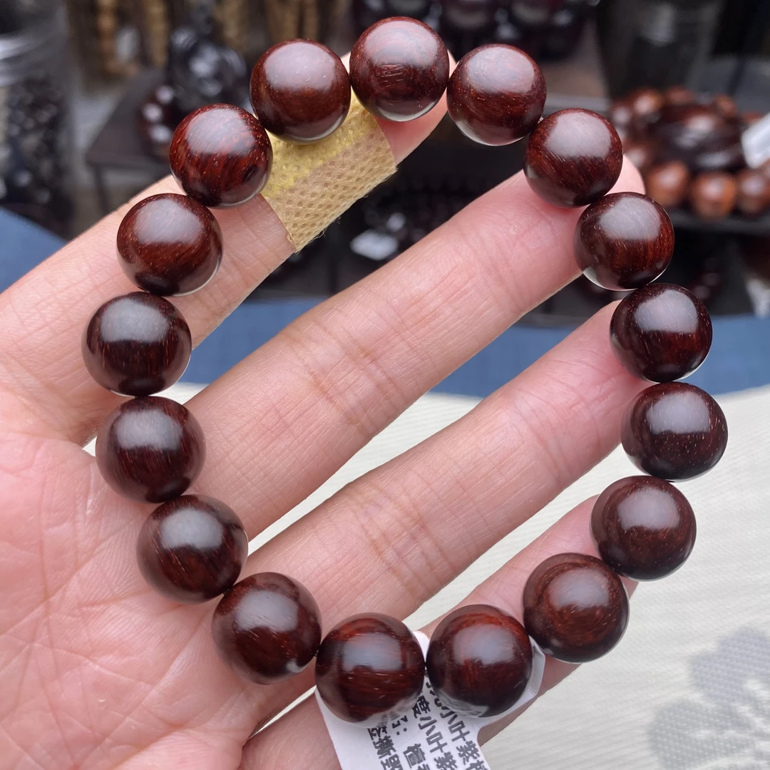 原汁原味1.2cm内二标料印度小叶紫檀檀香紫檀文玩手串盘玩佛珠