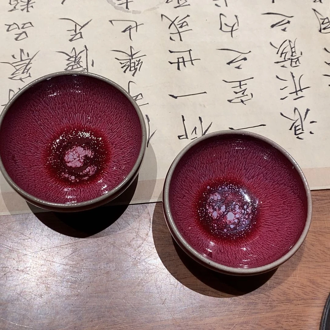 陶跑量拉丝红主人杯单只128，