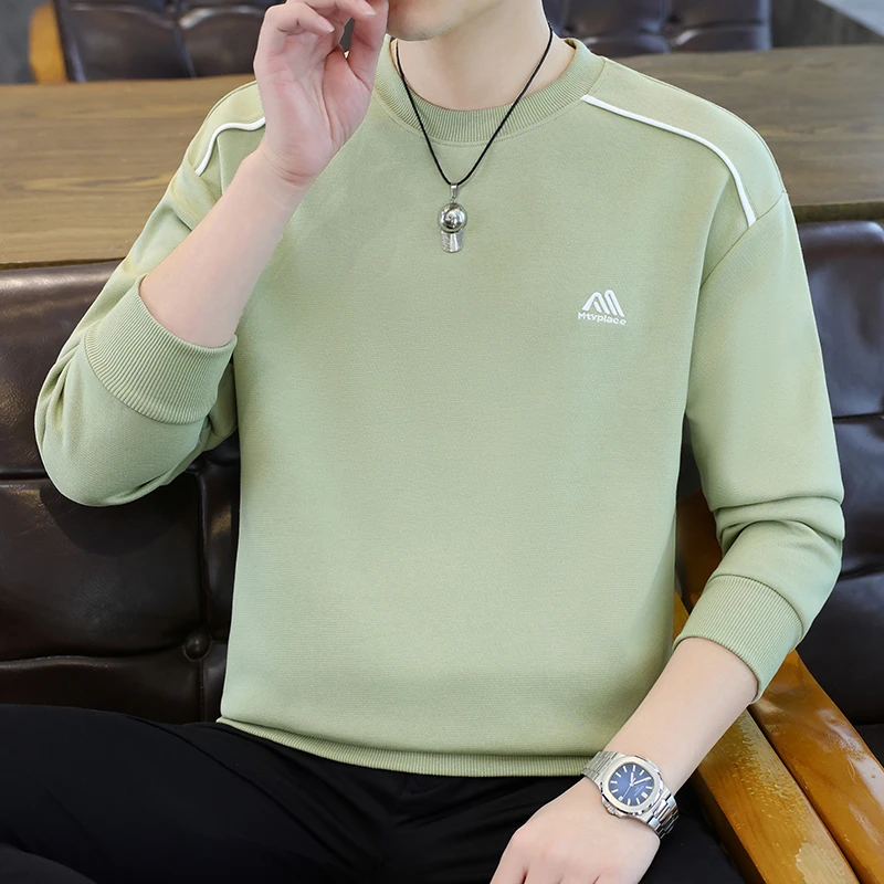 稻草人2025秋冬季主打简约轻奢男士卫衣长袖青年休闲时尚潮流百搭