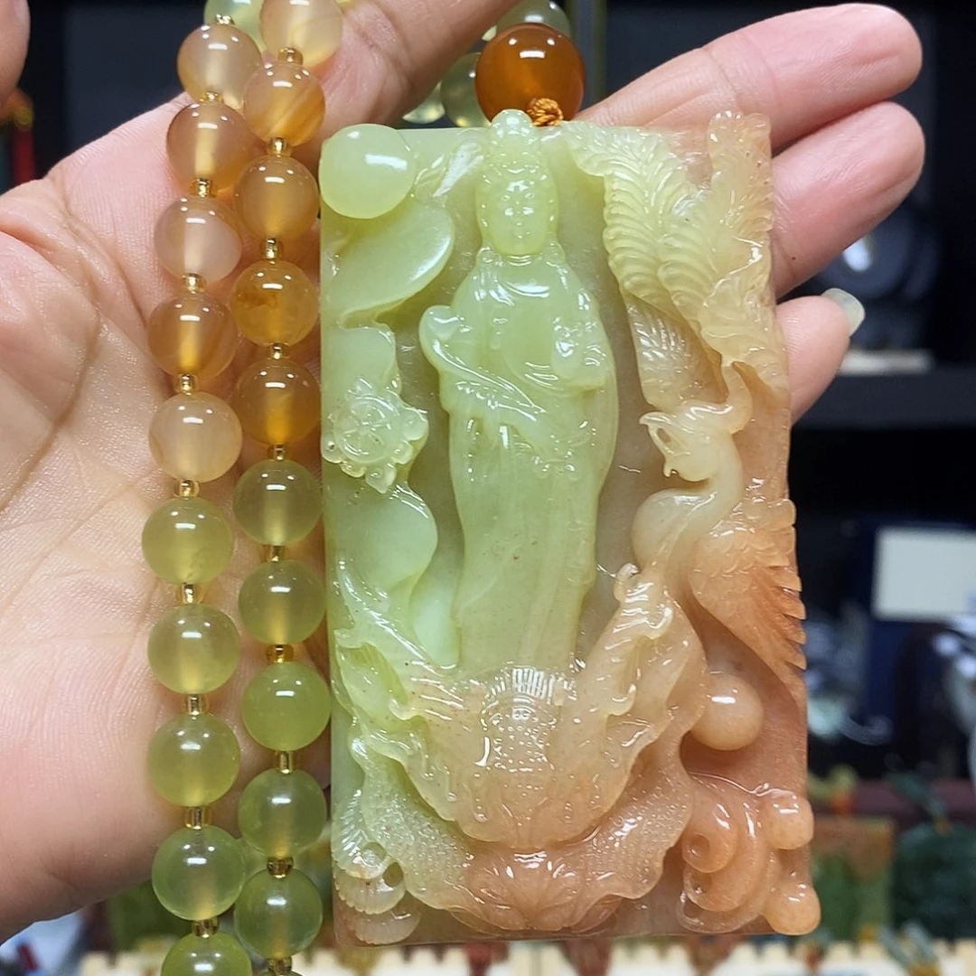 岫玉未镶嵌挂件挂件