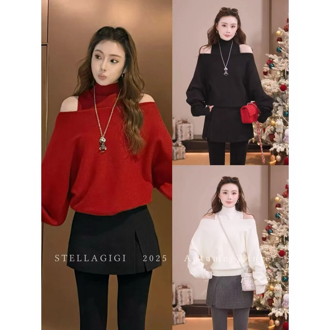 SG / 杨依姗 AW慵懒纸片人 立领背心+蝙蝠袖毛衣MY-20252521