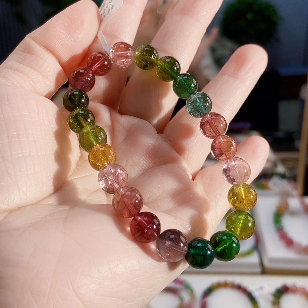 碧玺手链未镶嵌G2447单圈微色差发一