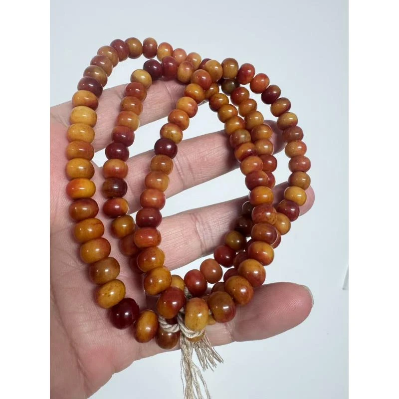 【大圣七号】项链 H509-9苹果珠   红黄多圈