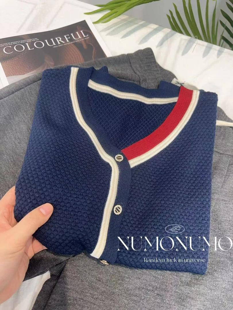 【美式~蓝】新款蜂窝简约2025时尚短袖时尚百搭A950